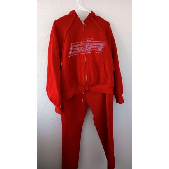 I.AM.GIA Tops - I.AM.GIA Kasen Jacket Hoodie Sweatpants in Red